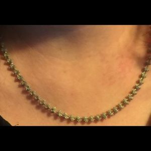 Sterling Silver Vintage Flower Necklace 18 inch